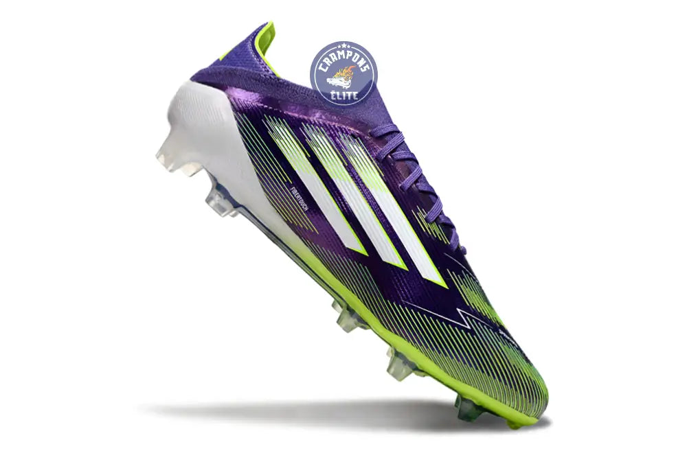 F50 Elite Lacets FG - Violet/Vert Fluo/Gris
