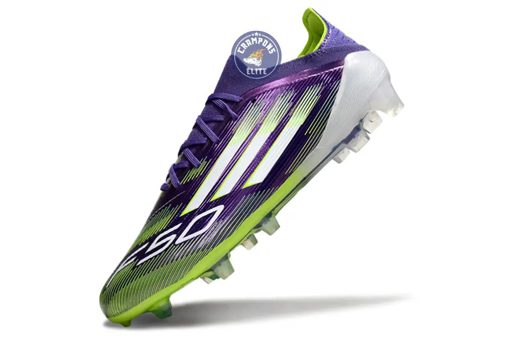 F50 Elite Lacets FG - Violet/Vert Fluo/Gris