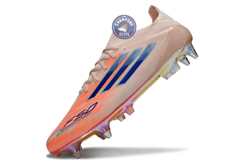 F50 Elite Lacets SG - Beige/Orange/Bleu