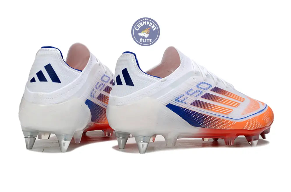 F50 Elite Lacets SG - Blanc/Orange/Bleu