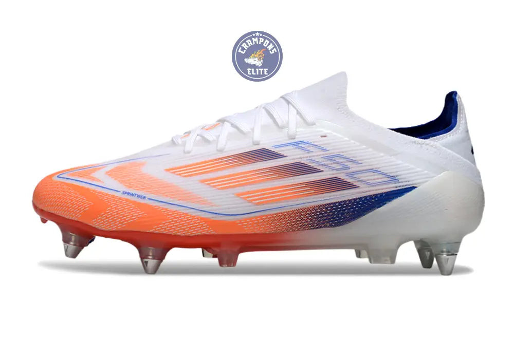 Image of F50 Elite Lacets SG - Blanc/Orange/Bleu