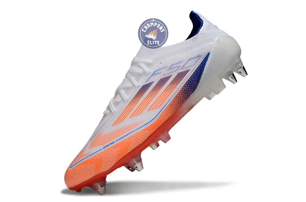 Image of F50 Elite Lacets SG - Blanc/Orange/Bleu