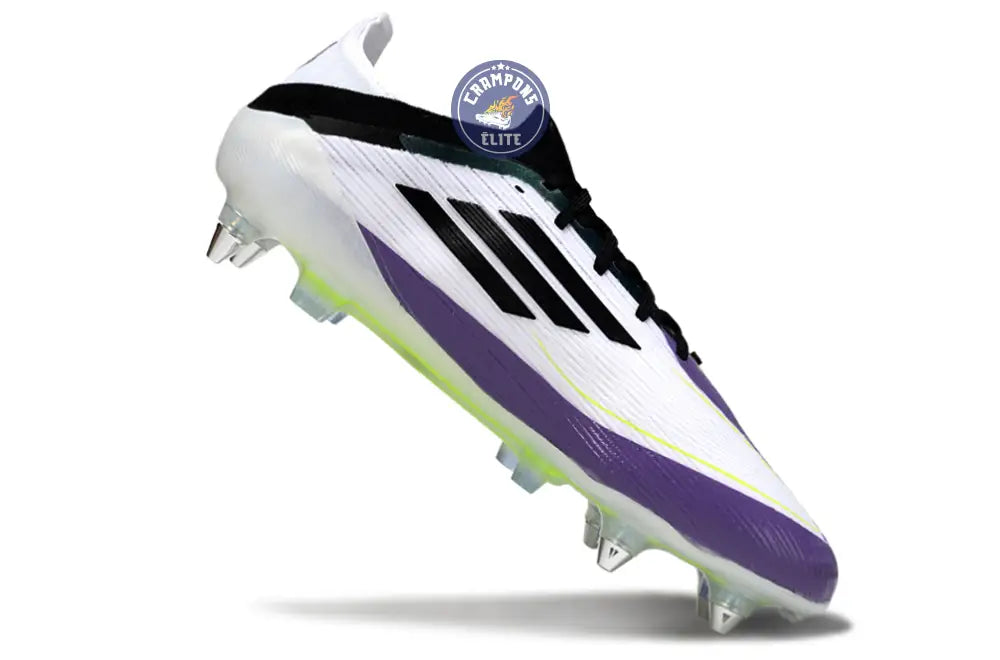 Image of F50 Elite Lacets SG - Blanc/Violet/Jaune Fluo/Noir