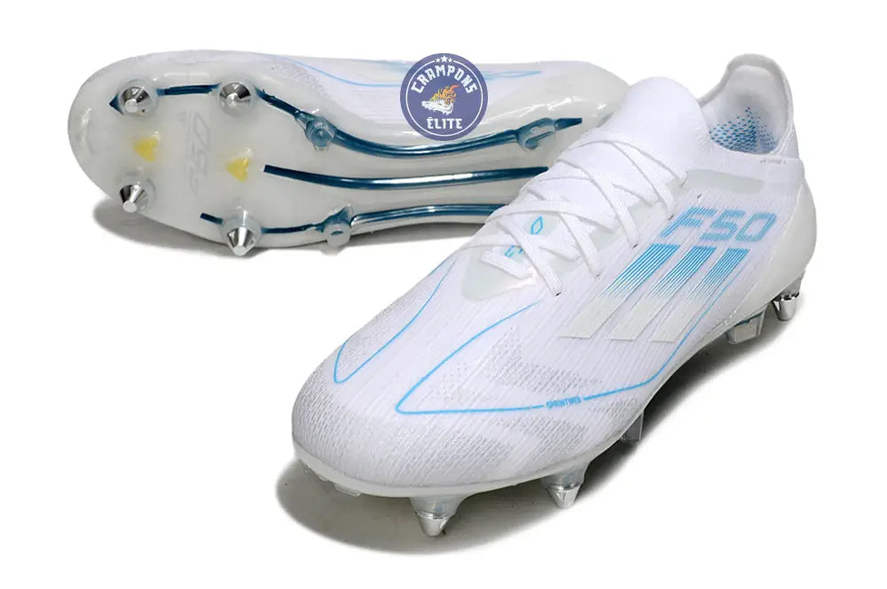 F50 Elite Lacets SG Polar Victory - Blanc/Argenté/Bleu