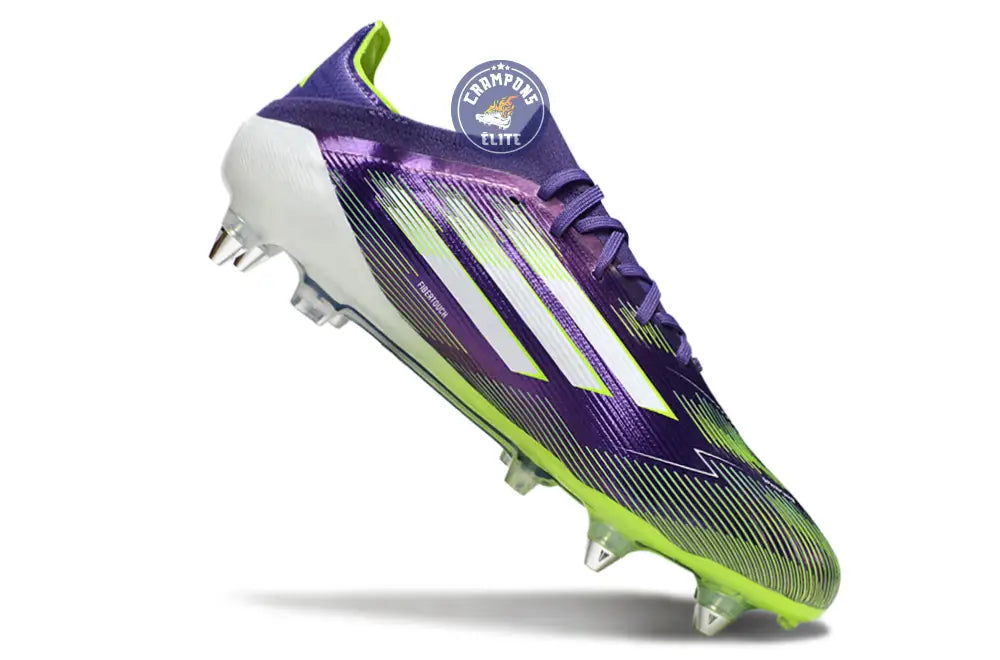 F50 Elite Lacets SG - Violet/Jaune Fluo/Blanc