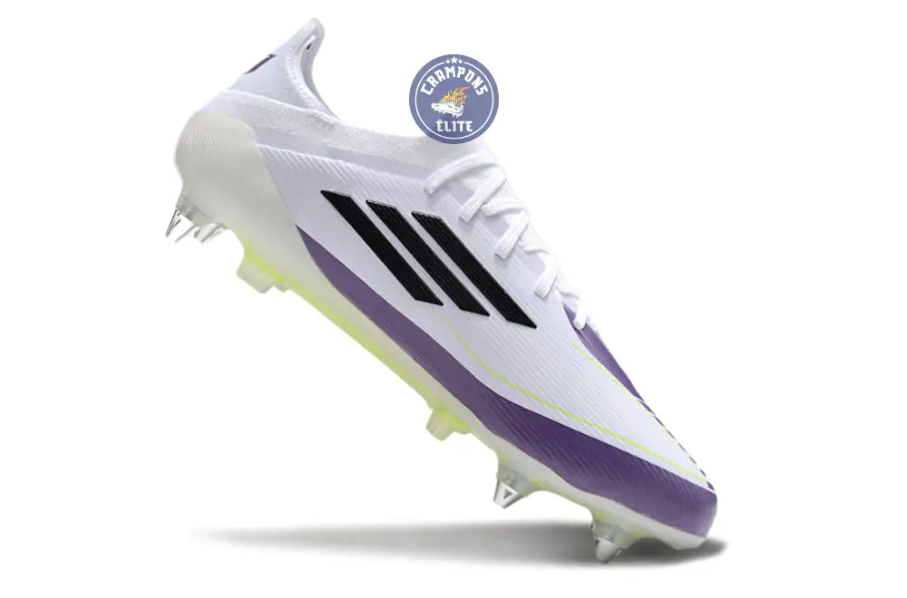 F50 Elite SG Soft Ground - Blanc/Noir/Violet