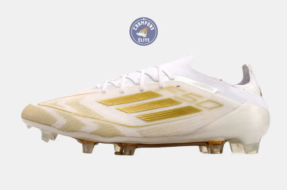 F50 Elitee Lacets FG - Blanc/Doré