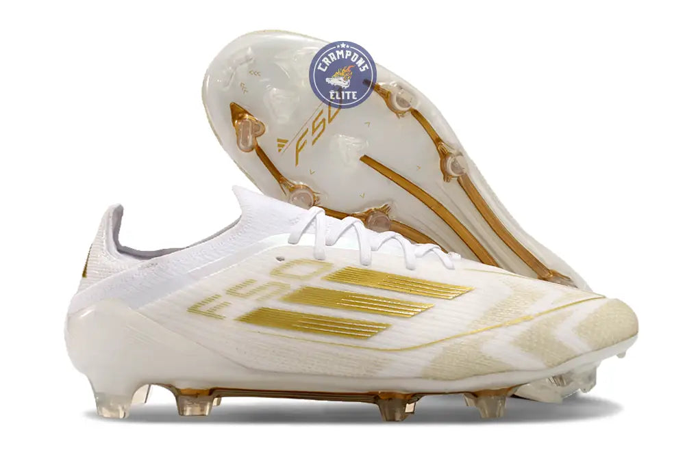 Image of F50 Elitee Lacets FG - Blanc/Doré