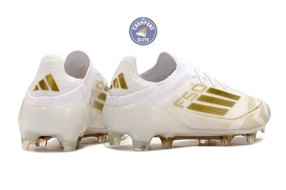 F50 Elitee Lacets FG - Blanc/Doré