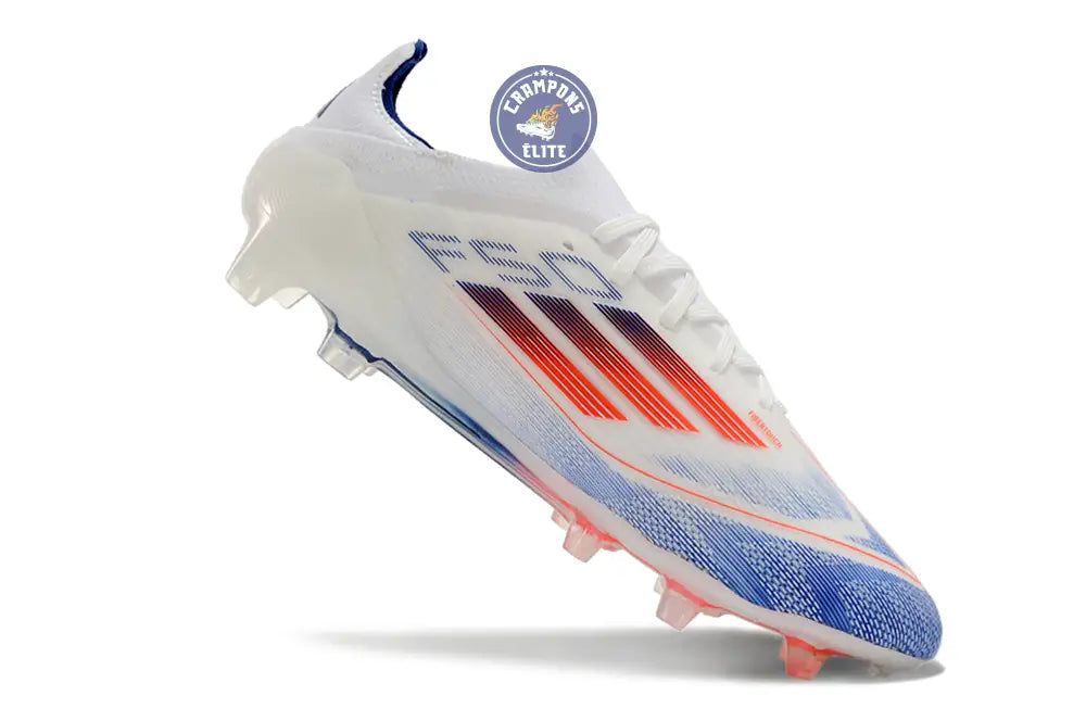 Image of F50 Elitee Lacets FG - Blanc/Orange/Bleu