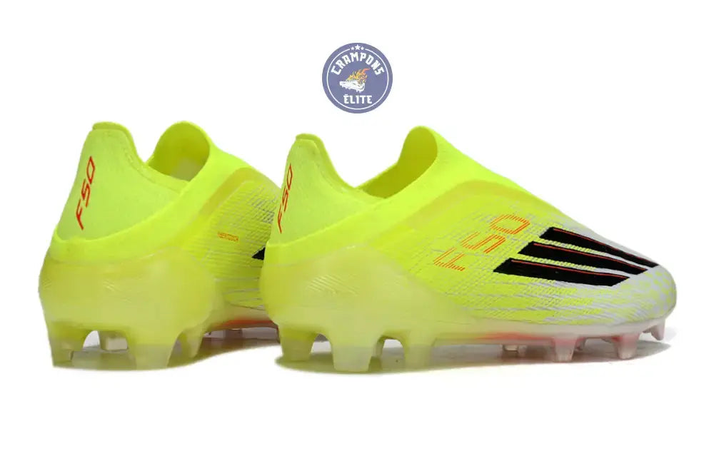 Image of F50 LACELESS ELITE FG BORN FOR GOALS - JAUNE/NOIR/LUCID RED