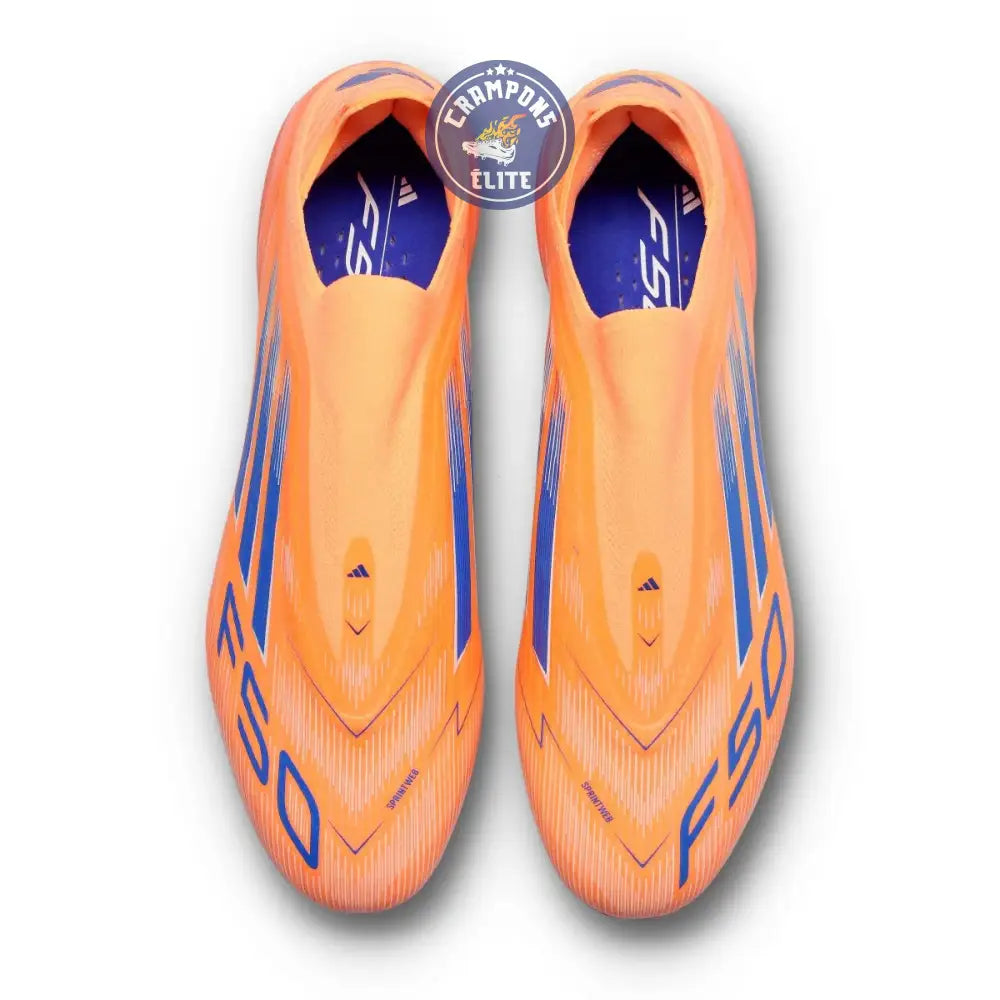 Image of F50 Laceless Elite FG Coral Blaze - Orange/Noir