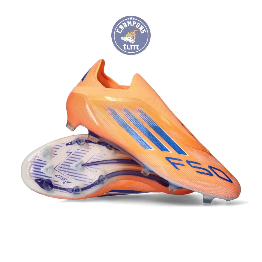 Image of F50 Laceless Elite FG Coral Blaze - Orange/Noir