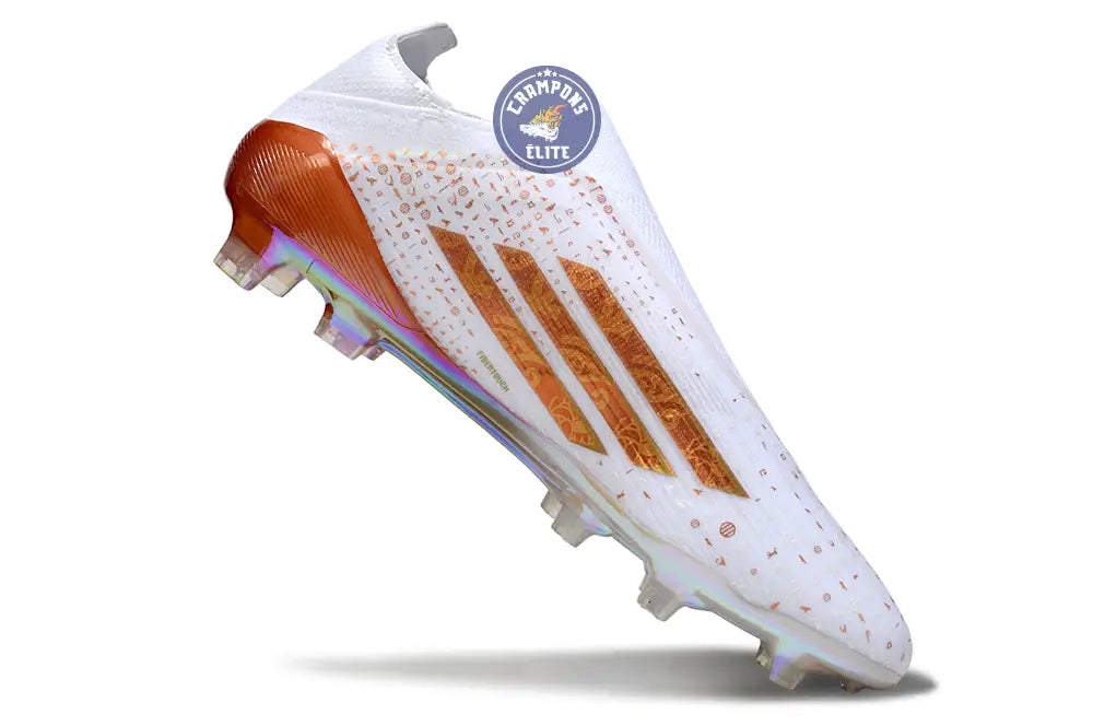 Image of F50 LACELESS ELITE FG x MOHAMED SALAH AFCON - BLANC/BRONZE ÉDITION LIMITÉE