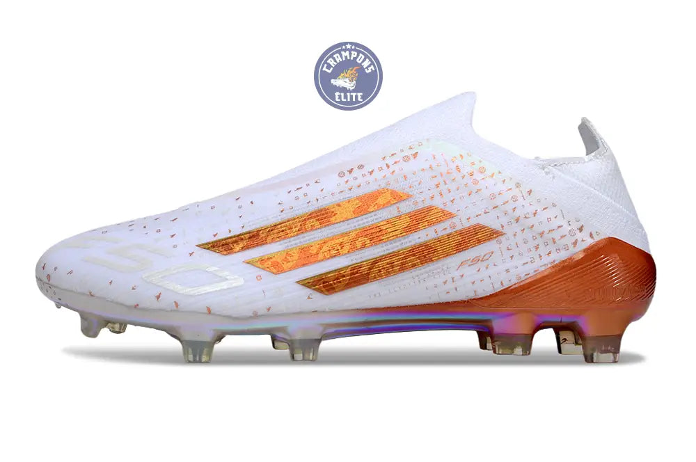 F50 LACELESS ELITE FG x MOHAMED SALAH AFCON - BLANC/BRONZE ÉDITION LIMITÉE