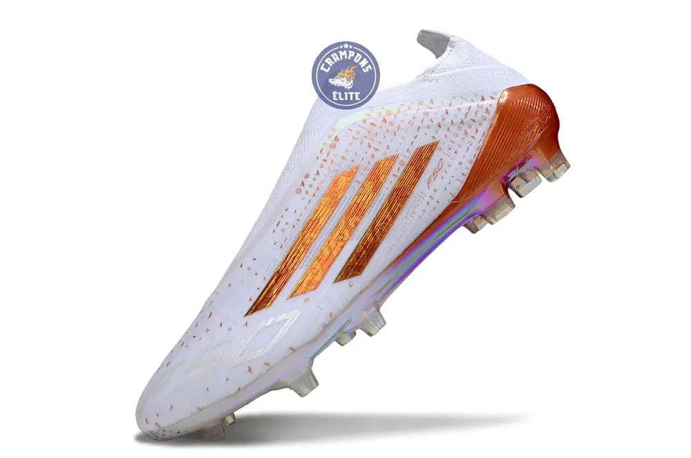 Image of F50 LACELESS ELITE FG x MOHAMED SALAH AFCON - BLANC/BRONZE ÉDITION LIMITÉE