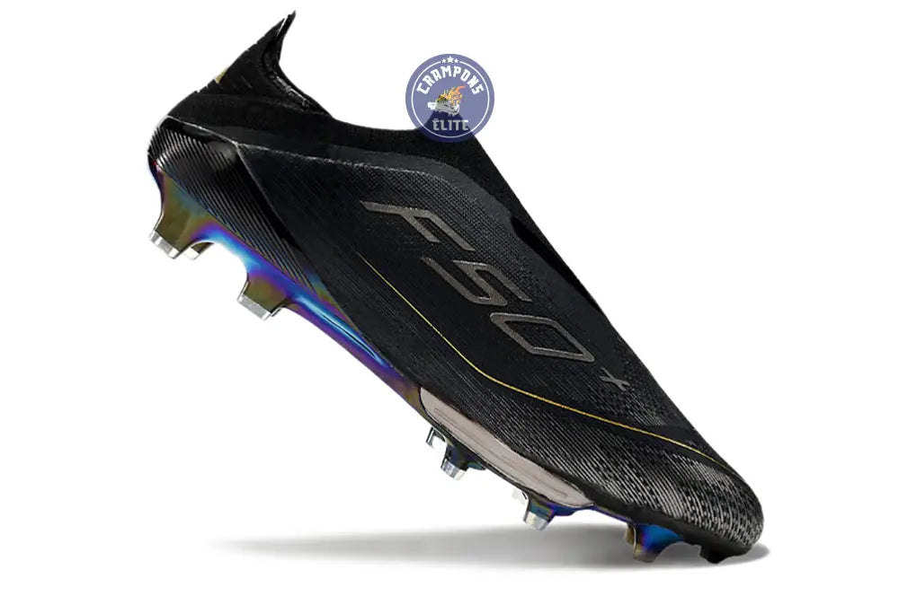 F50 + Laceless FG Dark Spark - Noir/Argenté/Doré