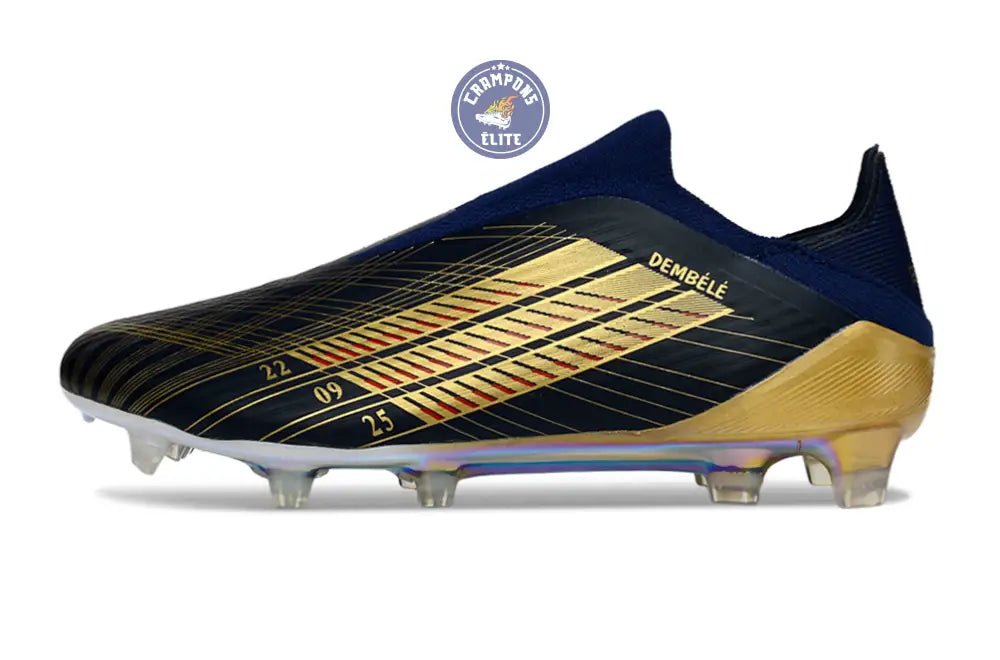 Image of F50 Laceless FG Édition spéciale OUSMANE DEMBÉLÉ BALLON D’OR - BLEU FONCÉ/OR