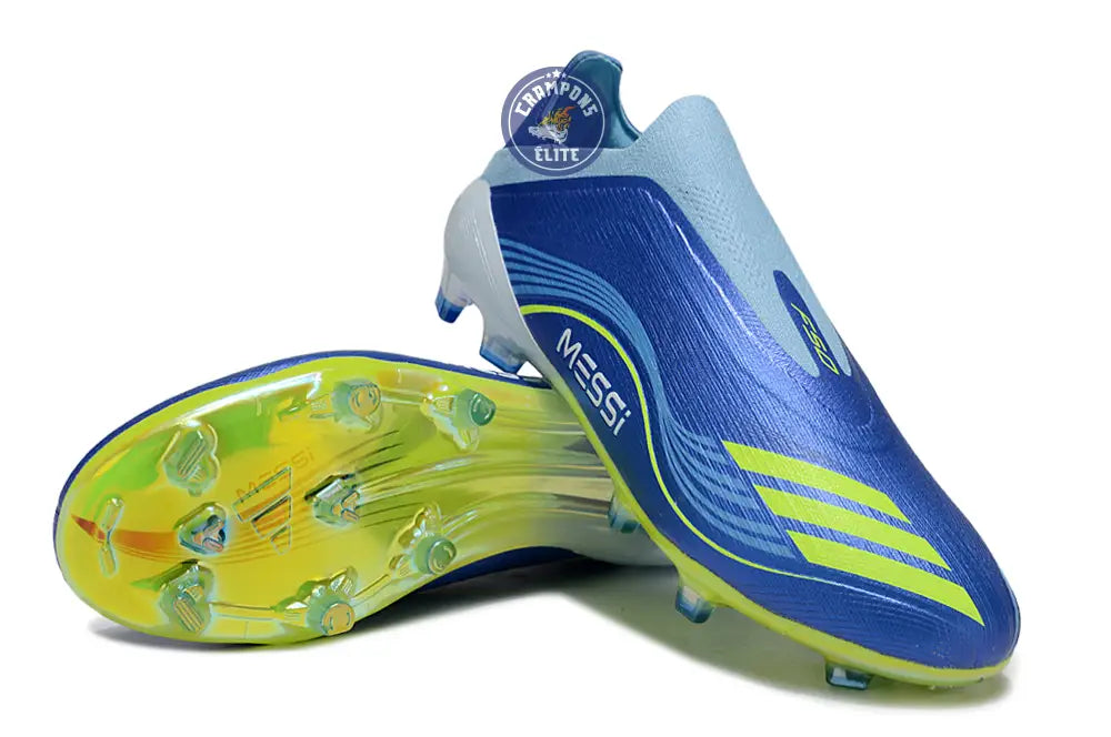 Image of F50 Laceless FG Messi - Bleu/Jaune