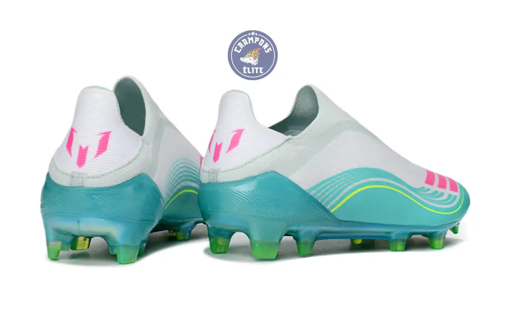 Image of F50 Laceless FG Messi - Turquoise/Blanc/Rose