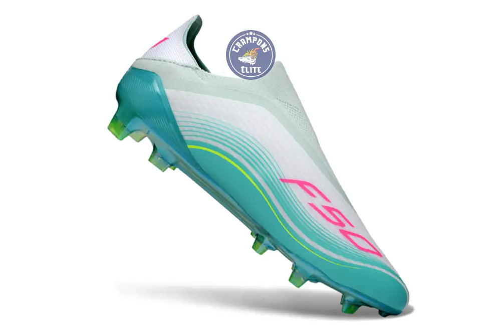 F50 Laceless FG Messi - Turquoise/Blanc/Rose