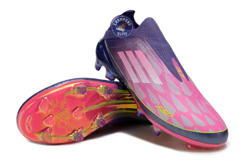 Image of F50 Laceless Lamine Yamal 2 - Violet/Rose/Jaune Fluo