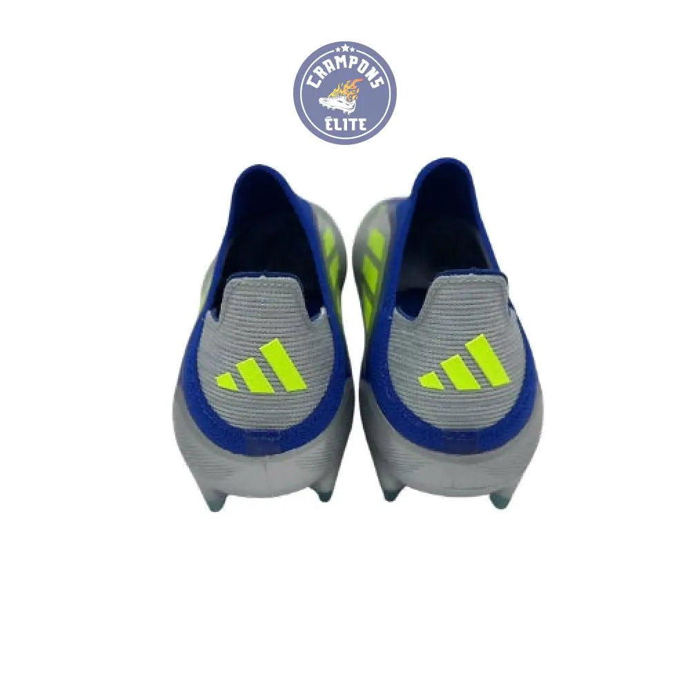 F50 Laceless MESSI Elite FG LA VIDA RAPIDA - ARGENTÉ/JAUNE/BLEU