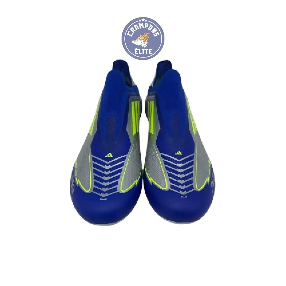 F50 Laceless MESSI Elite FG LA VIDA RAPIDA - ARGENTÉ/JAUNE/BLEU