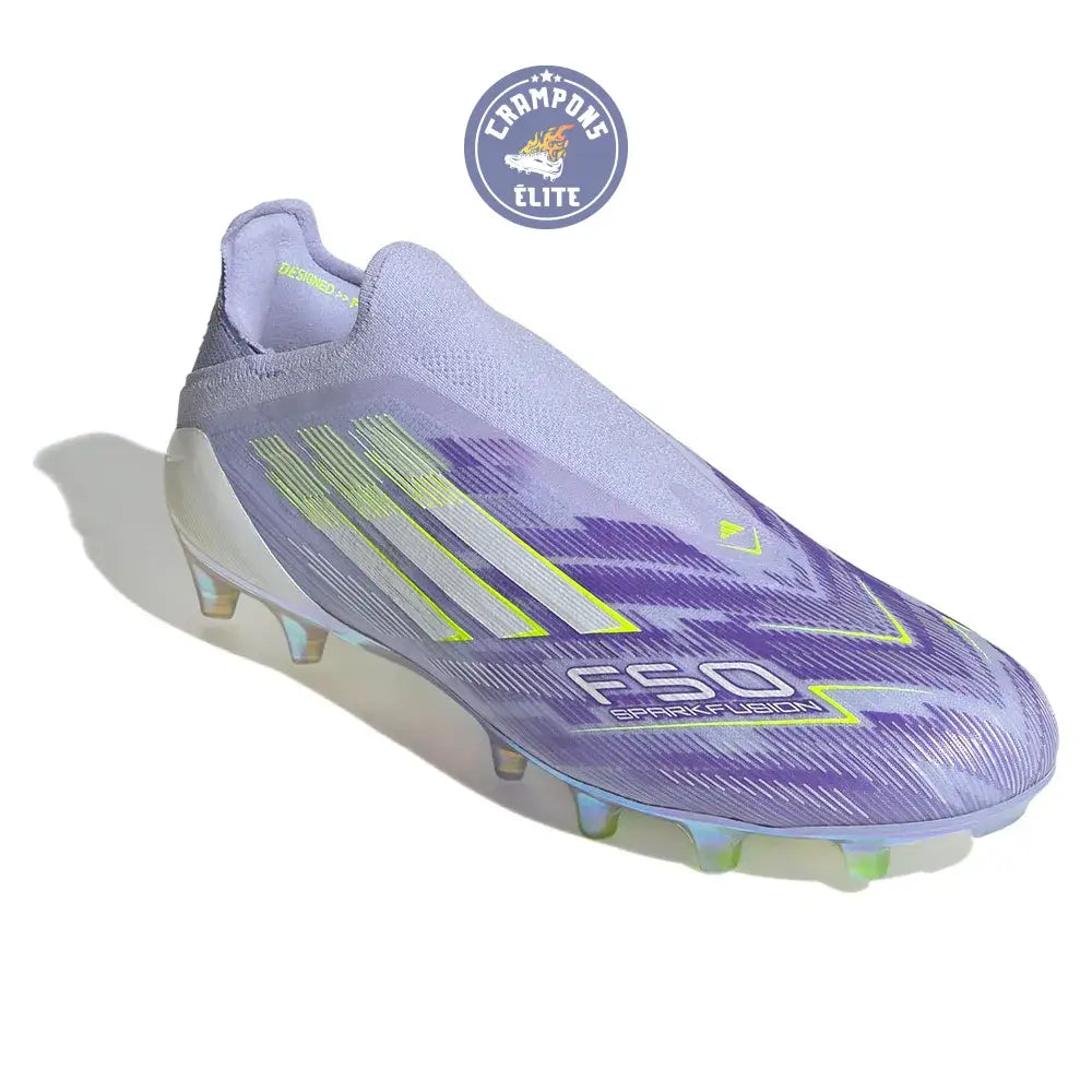 F50 Laceless Sparkfusion Elite Low Cut Laceless FG Radiant Blaze - Violet Tone/Vert/Violet