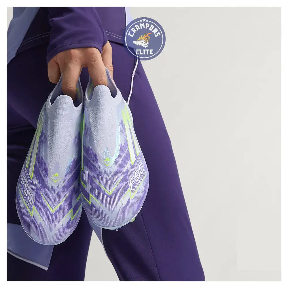 F50 Laceless Sparkfusion Elite Low Cut Laceless FG Radiant Blaze - Violet Tone/Vert/Violet