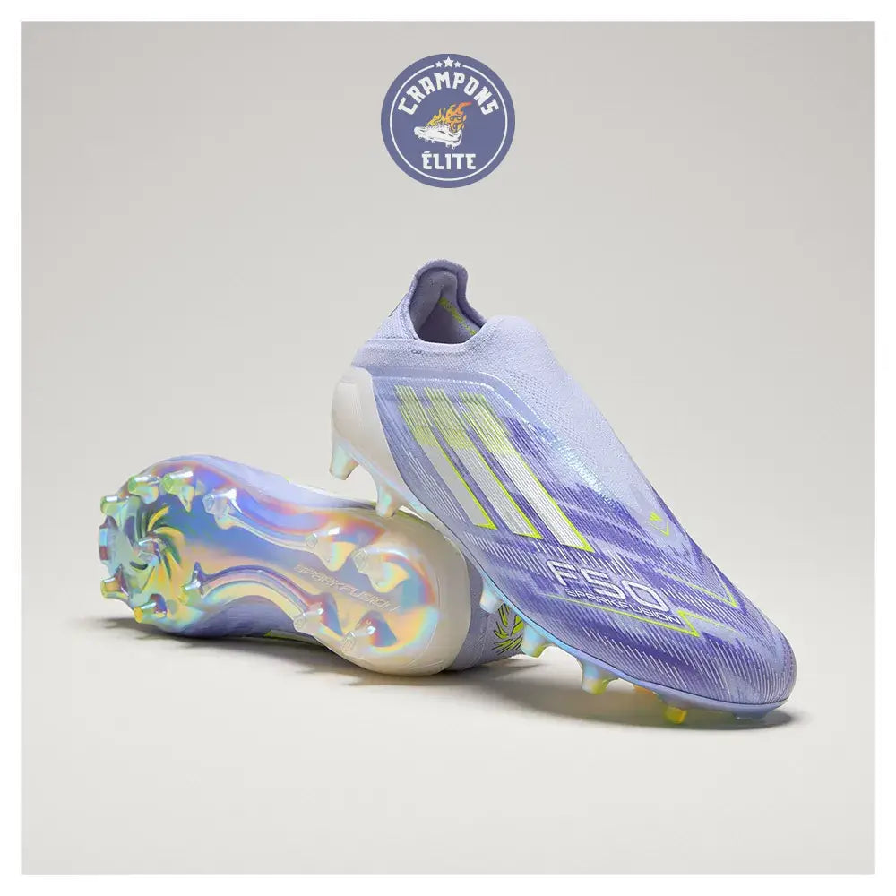 F50 Laceless Sparkfusion Elite Low Cut Laceless FG Radiant Blaze - Violet Tone/Vert/Violet