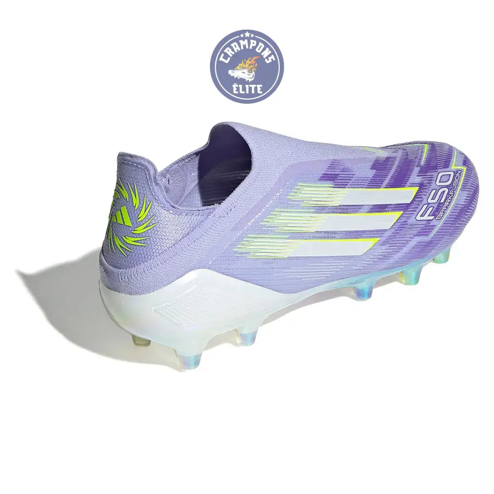 F50 Laceless Sparkfusion Elite Low Cut Laceless FG Radiant Blaze - Violet Tone/Vert/Violet