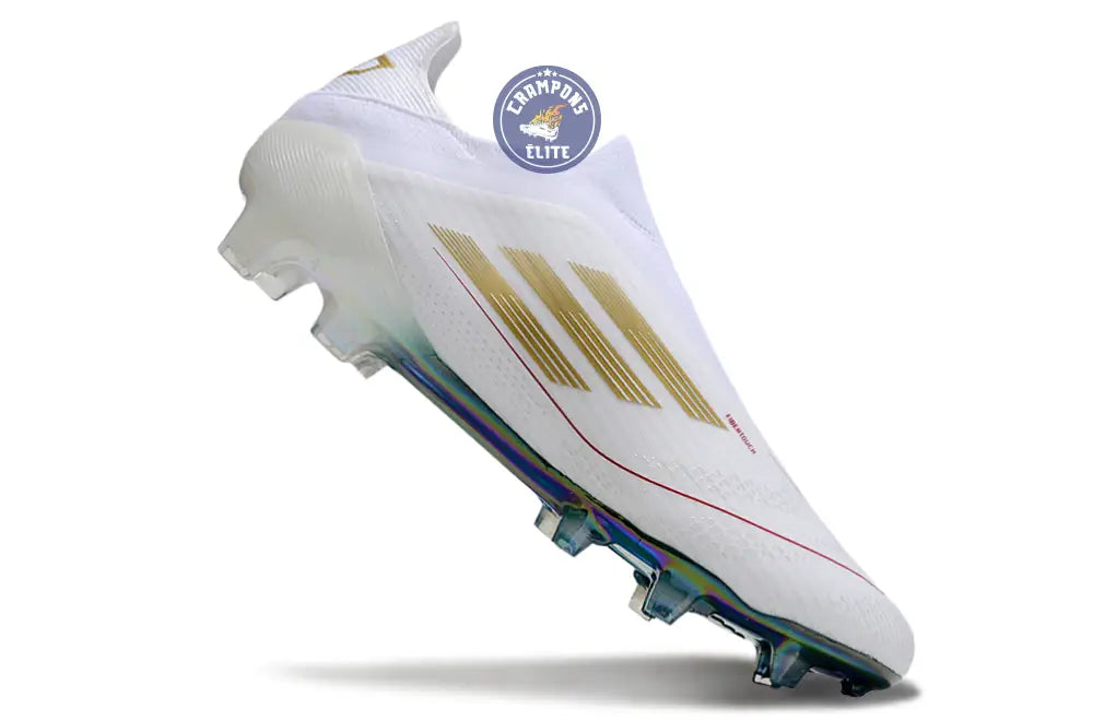 F50 Laceless Spécial Mohamed Salah FG - Blanc/Vert/Doré