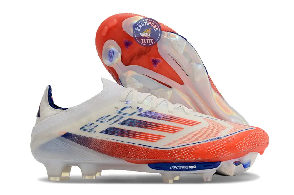 F50 + Lacets FG - Blanc/Bleu/Orange