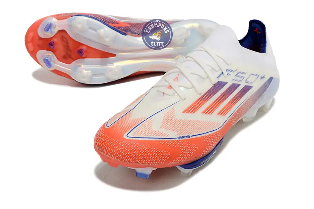 F50 + Lacets FG - Blanc/Bleu/Orange
