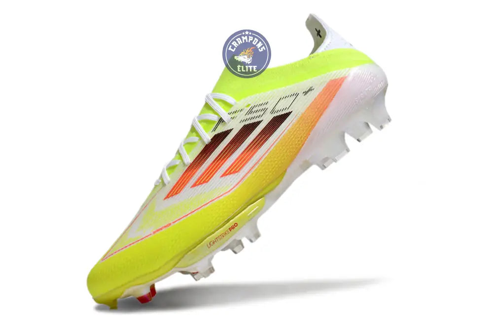 F50 + Lacets FG - Blanc/Jaune Fluo/Orange/noir
