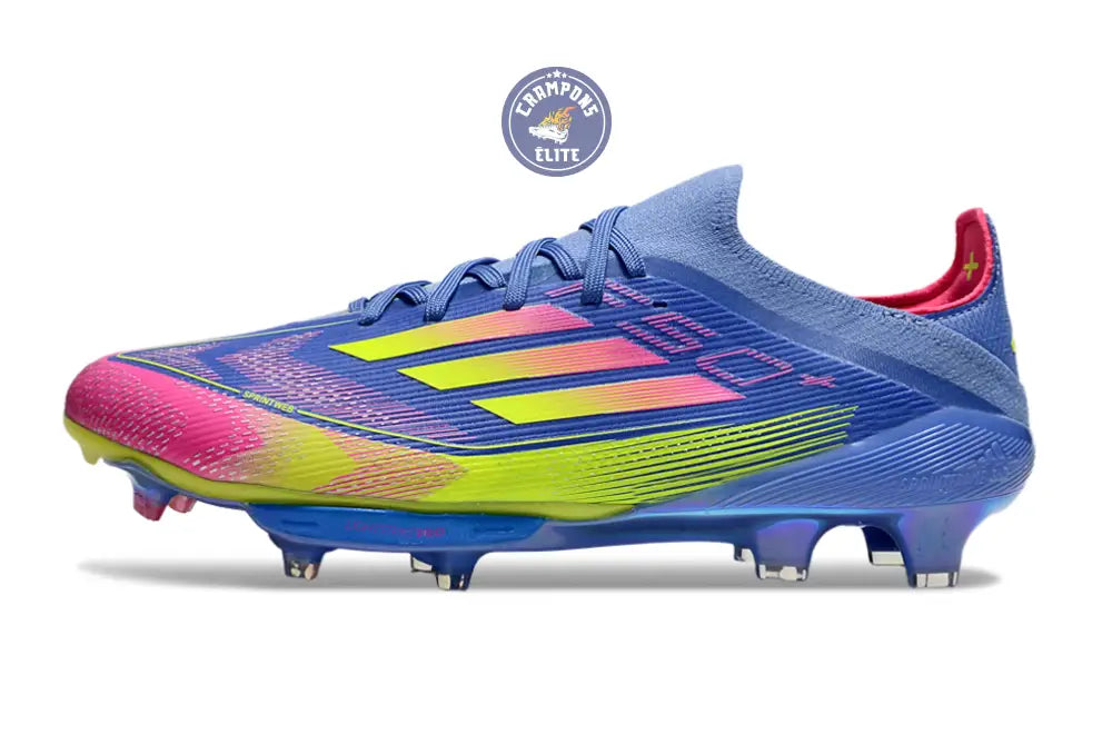 F50 + Lacets FG Celestial Victory - Blue Fusion/Vert/Rose