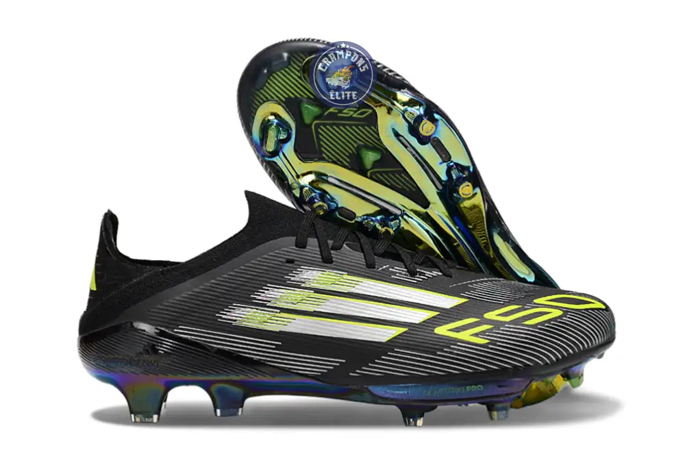 F50 + Lacets FG - Noir/Jaune Fluo/Blanc