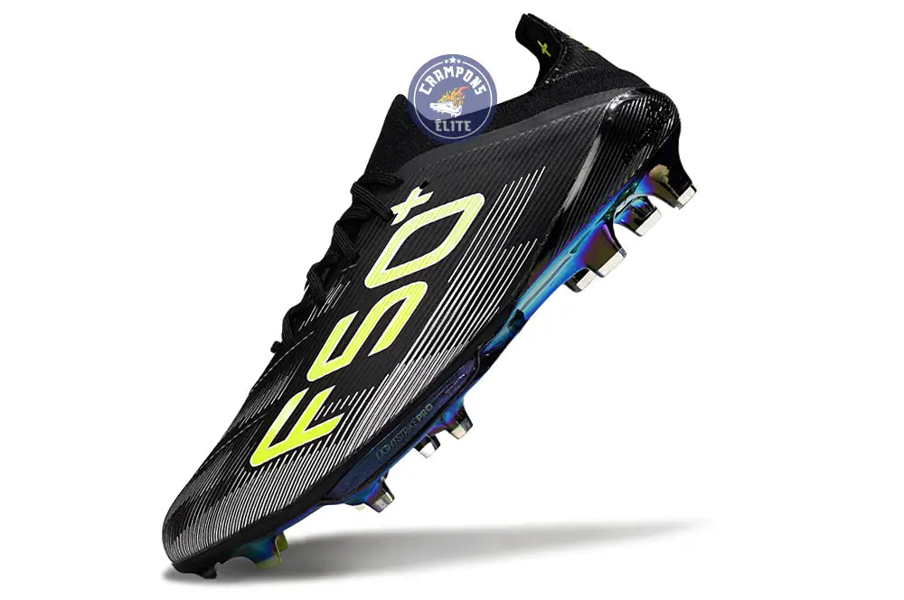 F50 + Lacets FG - Noir/Jaune Fluo/Blanc/Bleu