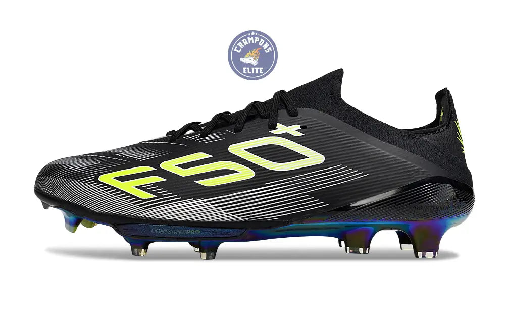 F50 + Lacets FG - Noir/Jaune Fluo/Blanc/Bleu