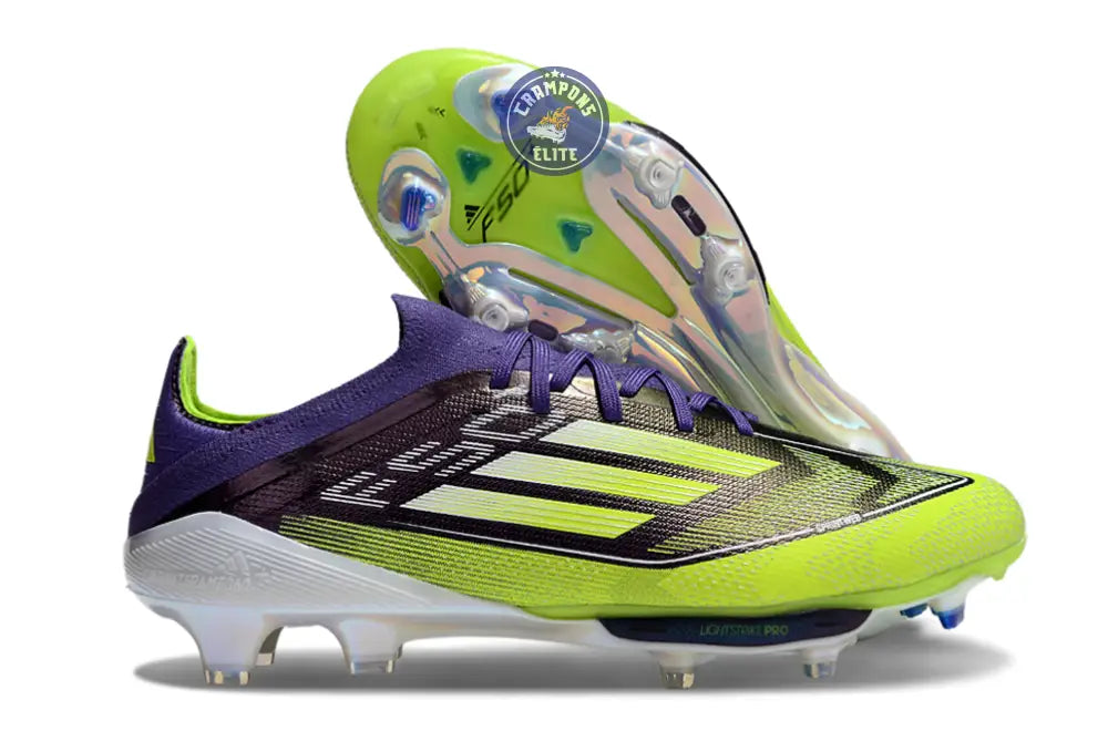 F50 + Lacets FG Fast Reborn - Violet/Blanc/Vert ÉDITION LIMITÉE