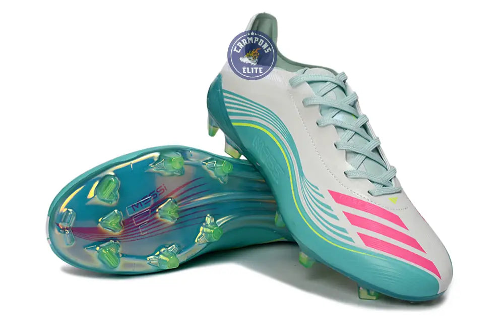 Image of F50 Lacets FG Messi - Turquoise/Blanc/Rose