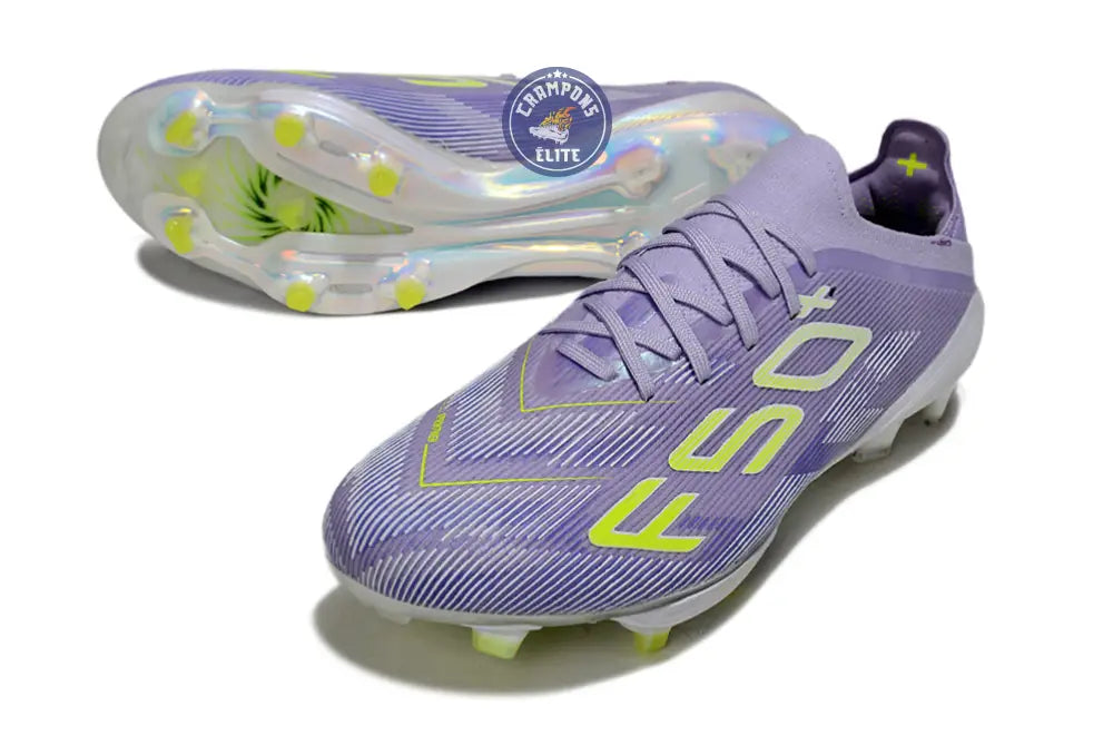 F50 + Lacets FG - Violet/Jaune Fluo/Gris