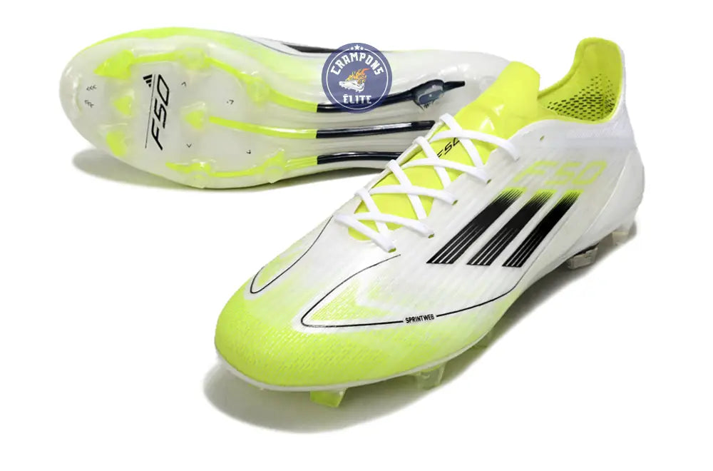 F50 Languette FG - Blanc/Jaune Fluo/Noir