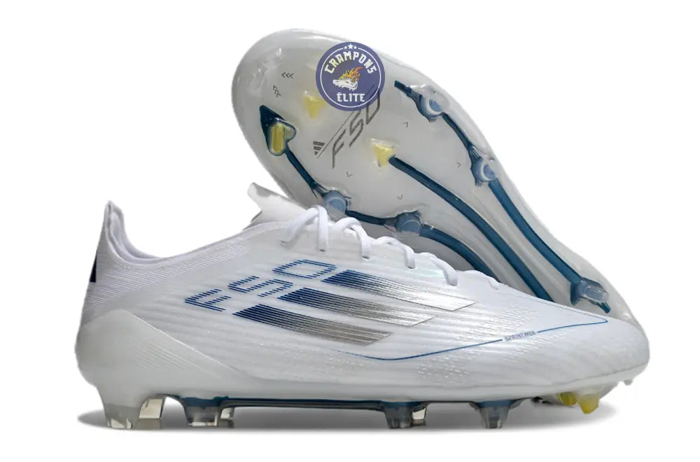 F50 Languette FG - Blanc/Argenté/Bleu