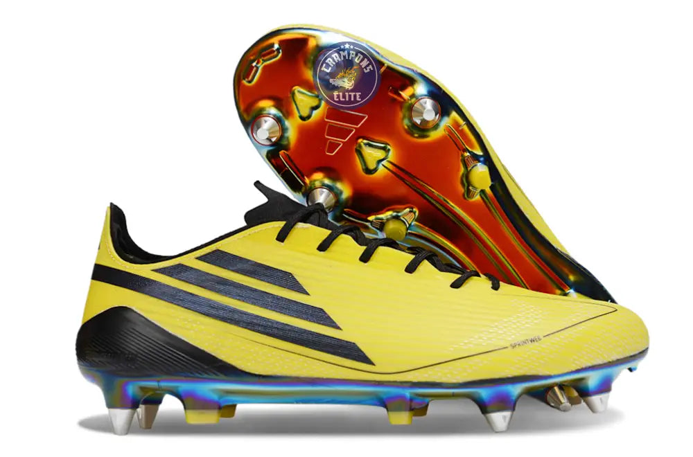 Image of F50 Languette SG Adizero 2010 FG Remake - Jaune/Noir ÉDITION LIMITÉE