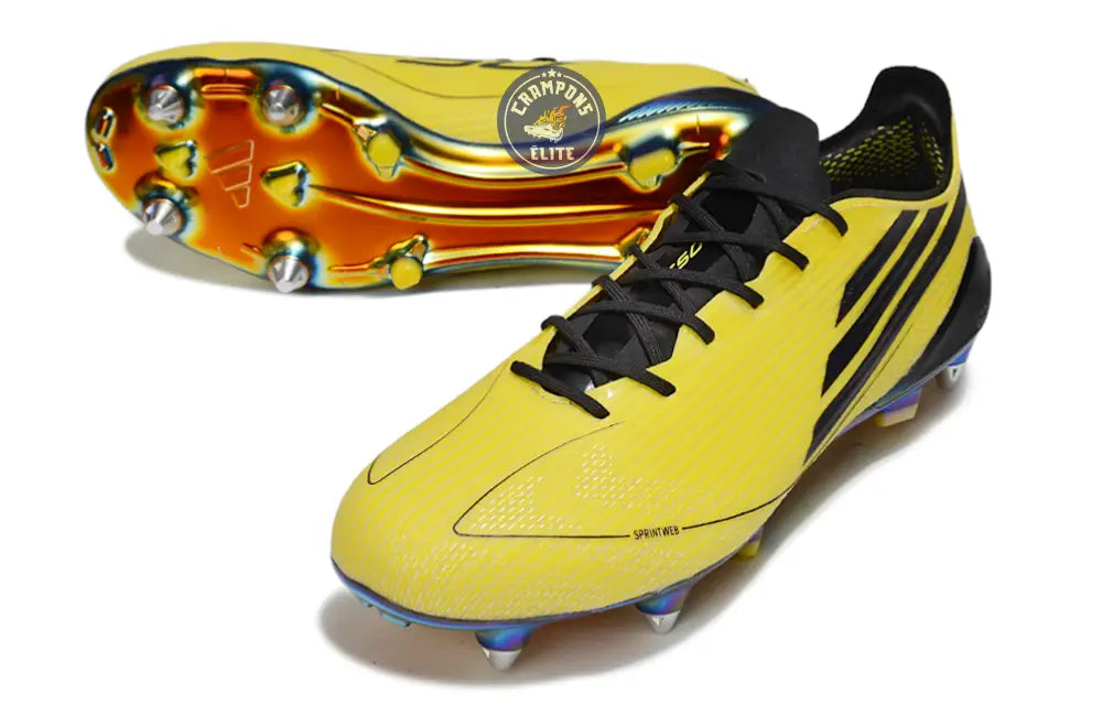 F50 Languette SG Adizero 2010 FG Remake - Jaune/Noir ÉDITION LIMITÉE