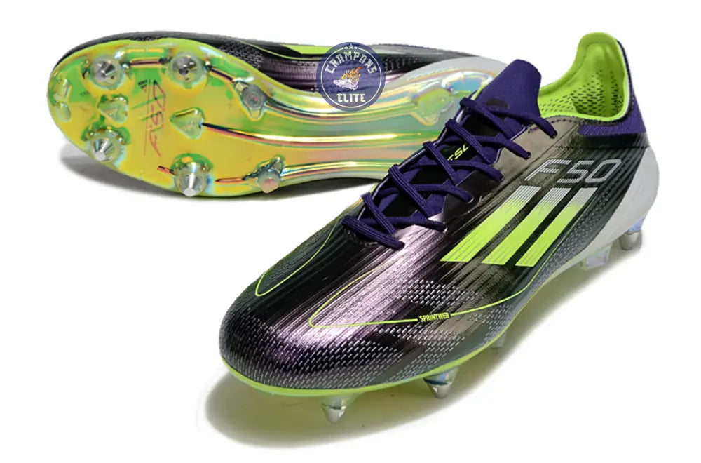 F50 Languette SG Fast Reborn - Violet/Blanc/Vert ÉDITION LIMITÉE