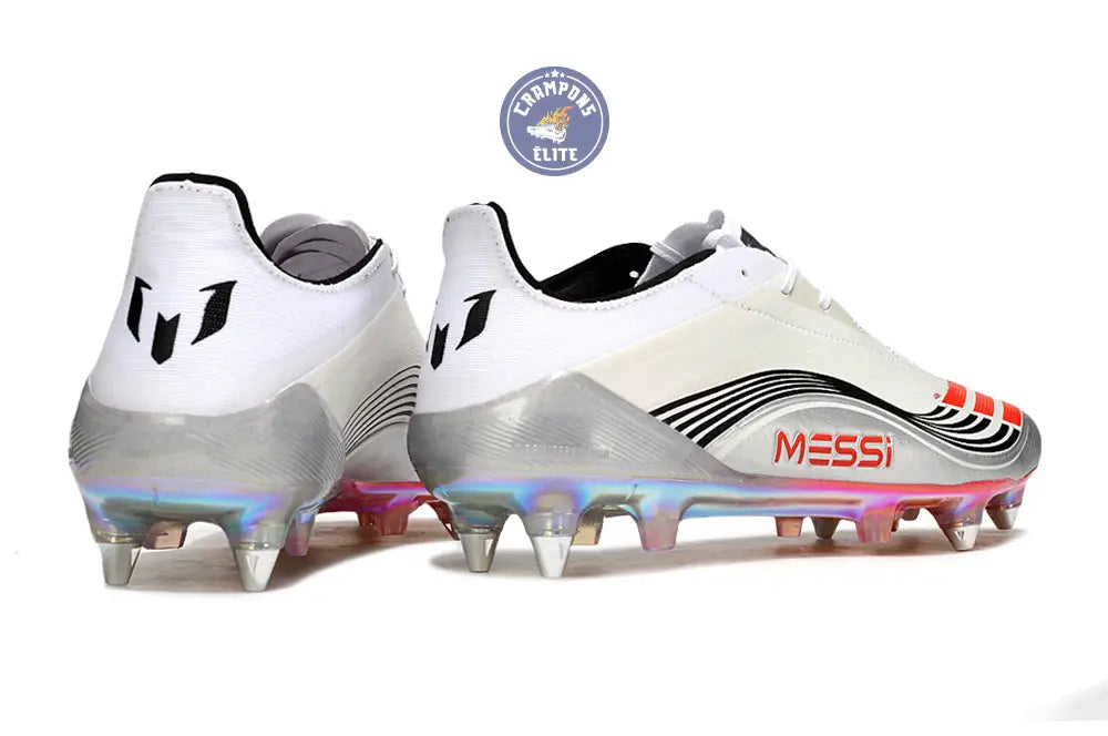 F50 Languette SG Messi Elite FG Prestig10 - Blanc/Lucid Red/Argenté