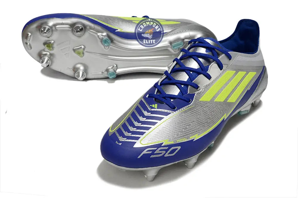 F50 Languette SG Messi Pro FG La Vida Rapida - Argenté/Jaune/Bleu